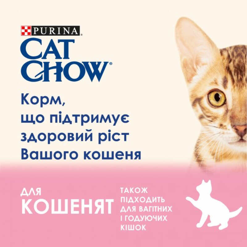 Cat Chow (Кет Чау) Kitten - Вологий корм з ягням та цукіні для кошенят (шматочки в желе) (85 г) в E-ZOO