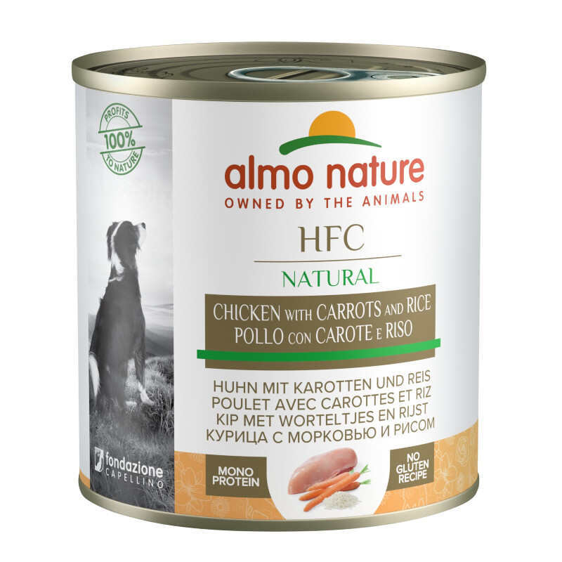 Almo Nature (Альмо Натюр) HFC Natural Adult Dog Chicken&Carrots - Консервований корм з куркою та морквою для дорослих собак (шматочки в соусі) (280 г) в E-ZOO