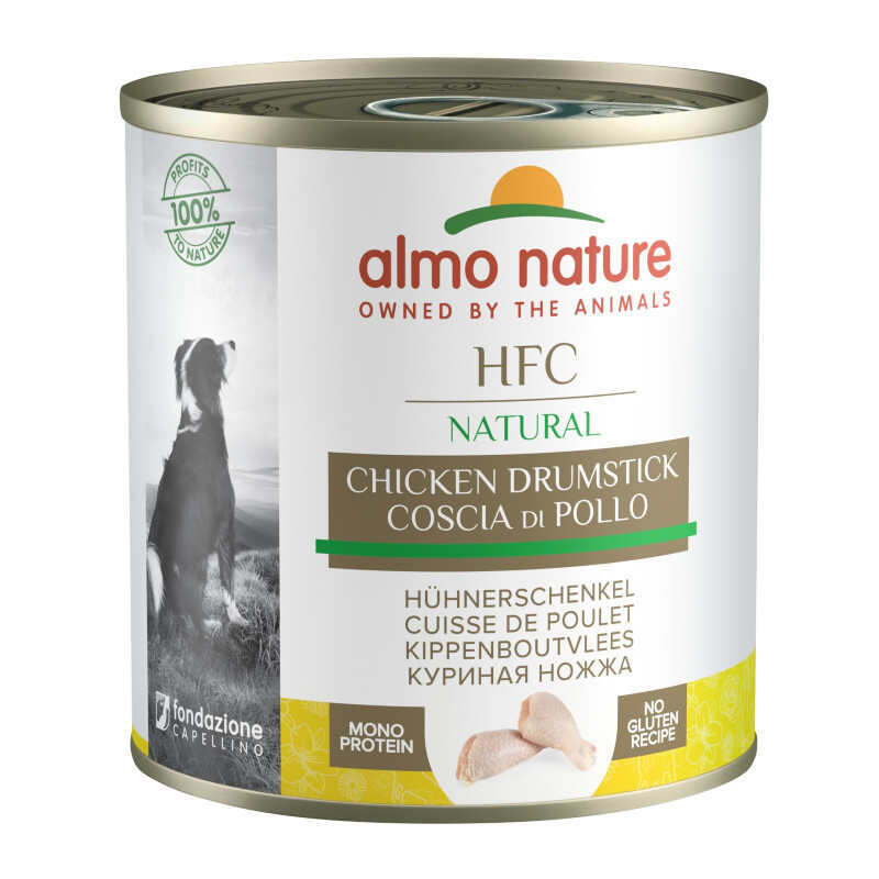 Almo Nature (Альмо Натюр) HFC Natural Adult Dog Chicken Drumstick - Консервированный корм с куриной ножкой для взрослых собак (кусочки в соусе) (280 г) в E-ZOO