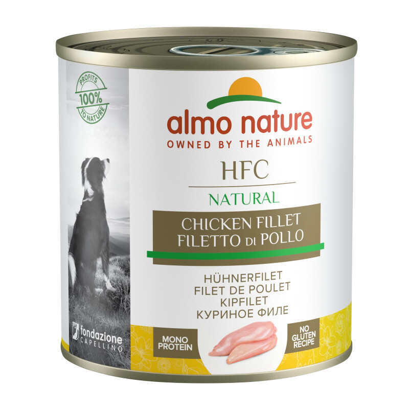 Almo Nature (Альмо Натюр) HFC Natural Adult Dog Chicken Fillet - Консервований корм з курячим філе для дорослих собак (шматочки у соусі) (280 г) в E-ZOO