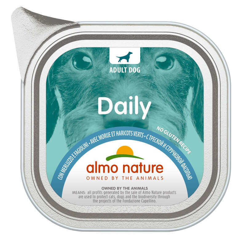 Almo Nature (Альмо Натюр) Daily Adult Dog Cod&Beans - Консервированный корм с треской и фасолью для взрослых собак (100 г) в E-ZOO