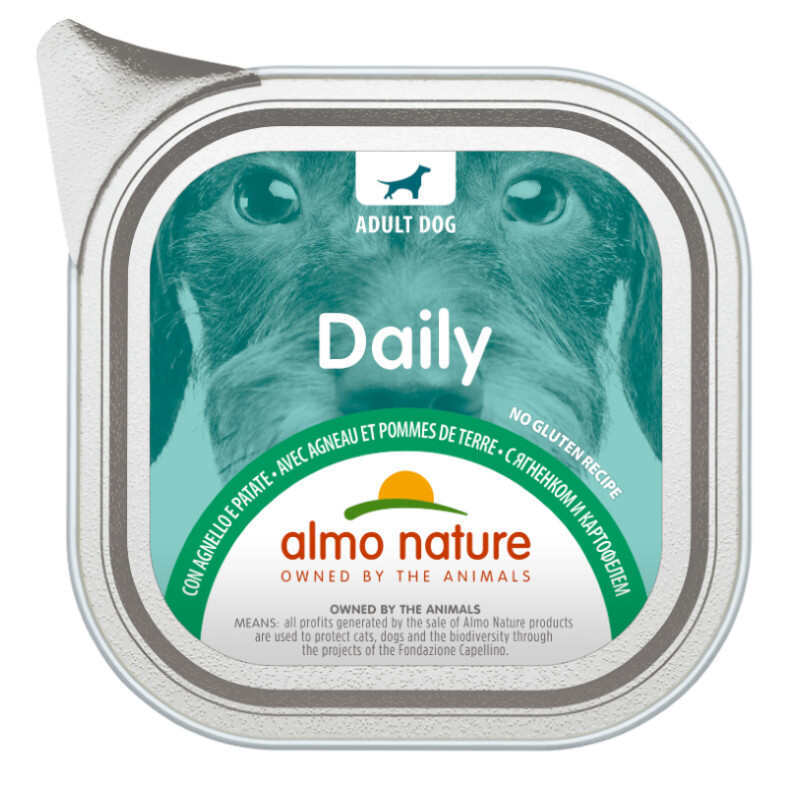 Almo Nature (Альмо Натюр) Daily Adult Dog Lamb&Potatoes - Консервований корм з ягням та картоплею для дорослих собак (100 г) в E-ZOO
