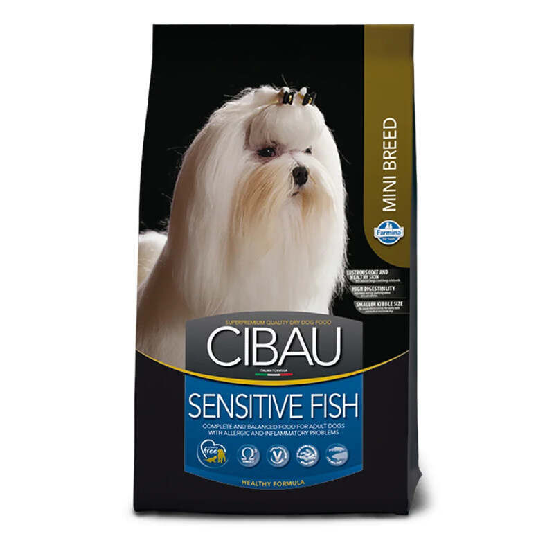 Farmina (Фарміна) Cibau Sensitive Fish Mini – Сухий корм із рибою для дорослих собак дрібних порід із чутливим травленням (2,5 кг) в E-ZOO