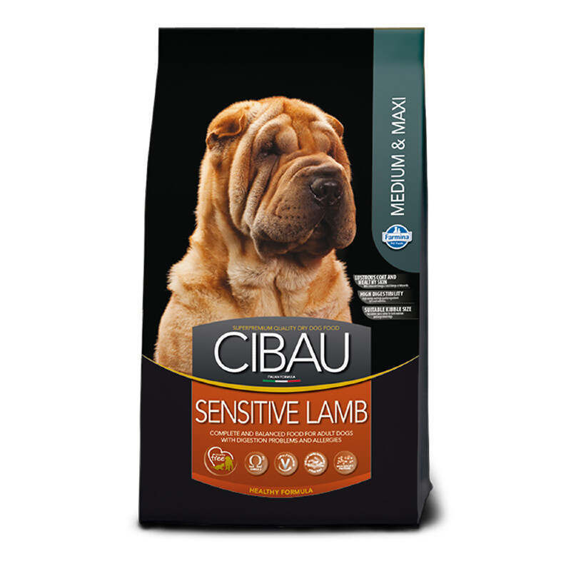 Farmina (Фармина) Cibau Sensitive Lamb Medium/Maxi – Сухой корм с ягненком для взрослых собак средних и крупных пород с чувствительным пищеварением (2,5 кг) в E-ZOO