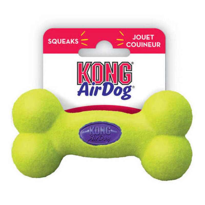 KONG (Конг) AirDog Squeaker Bone - Игрушка-косточка с пищалкой для собак (23,5х11,4х6,4 см) в E-ZOO
