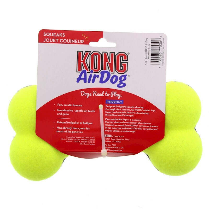 KONG (Конг) AirDog Squeaker Bone - Игрушка-косточка с пищалкой для собак (23,5х11,4х6,4 см) в E-ZOO
