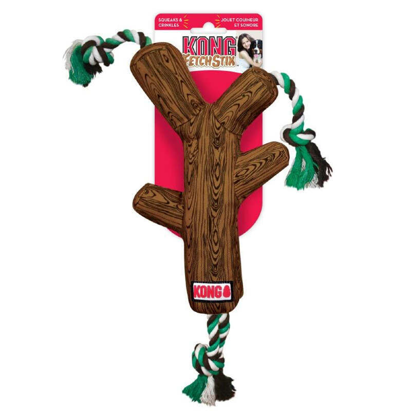 KONG (Конг) FetchStix Rope Dog Toy - Игрушка на веревке для собак (40х14х5 см) в E-ZOO