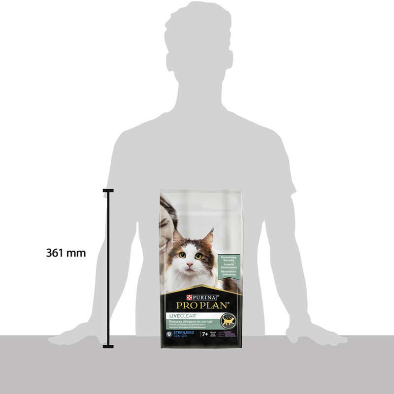 Pro Plan (Про План) LiveClear Sterilised Senior - Сухой полнорационный корм с индейкой для стерилизованных котов и кошек старше 7 лет (1,4 кг) в E-ZOO