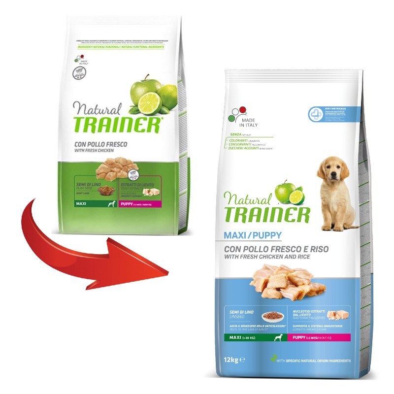 Trainer (Трейнер) Natural Puppy Maxi - Сухий корм з куркою та індичкою для цуценят великих порід (3 кг) в E-ZOO