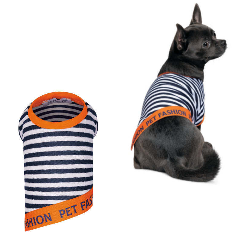 Pet Fashion (Пет Фешн) Say Yes Sailor - Ассиметрична футболка у морському стилі (XS (23-25 см)) в E-ZOO