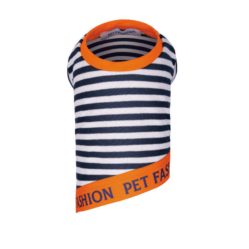 Pet Fashion (Пет Фешн) Say Yes Sailor - Ассиметрична футболка у морському стилі (XS (23-25 см)) в E-ZOO