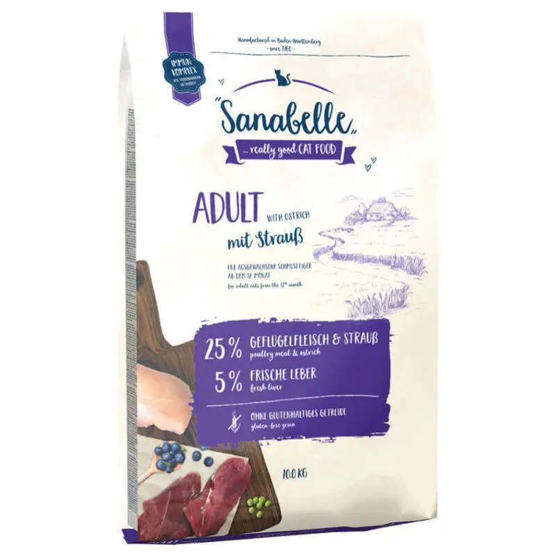 Sanabelle (Санабель) Adult Ostrich - Сухий корм з м'ясом страуса для дорослих котів (10 кг) в E-ZOO