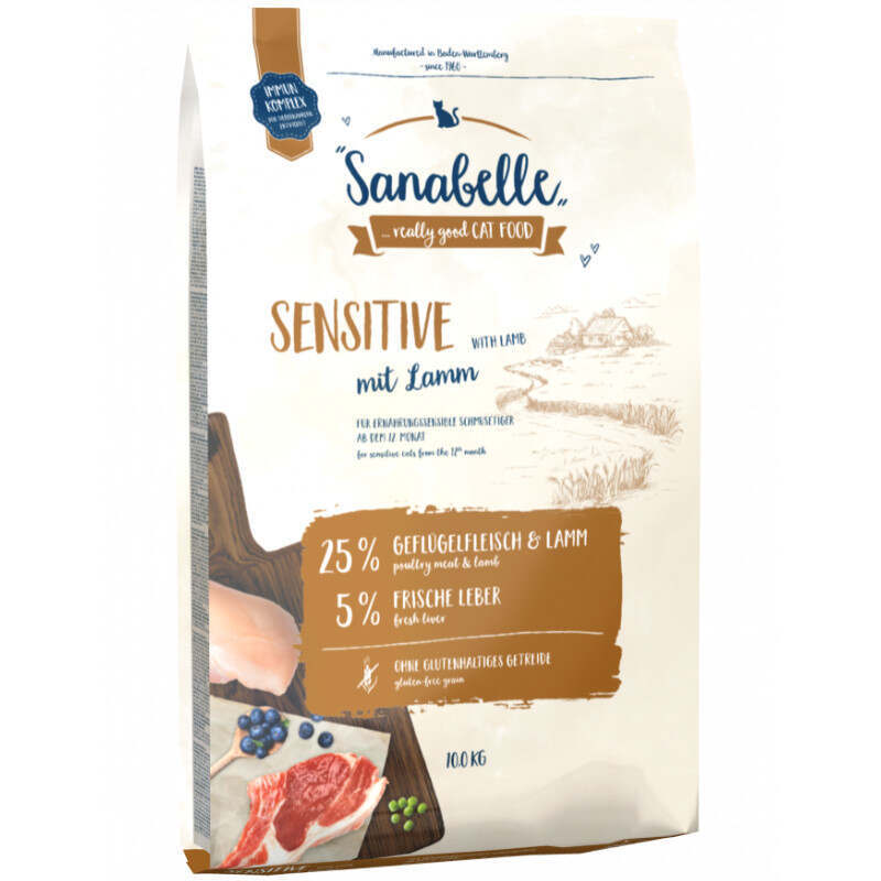 Sanabelle (Санабель) Sensitive Lamb - Сухой корм с ягненком для взрослых кошек с чувствительным пищеварением (10 кг) в E-ZOO