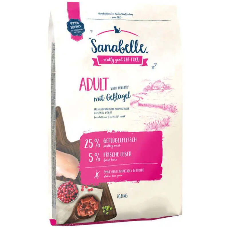 Sanabelle (Санабель) Adult Poultry - Сухой корм с мясом птицы для взрослых кошек (10 кг) в E-ZOO