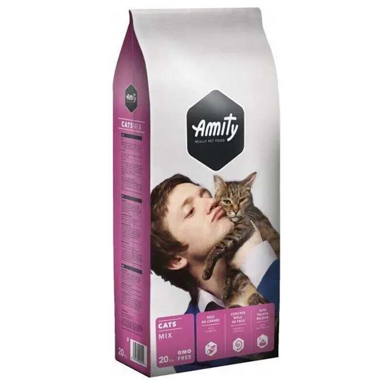 Amity (Аміті) ECO Cat MIX - Сухий корм з м'ясним міксом для дорослих котів (20 кг) в E-ZOO