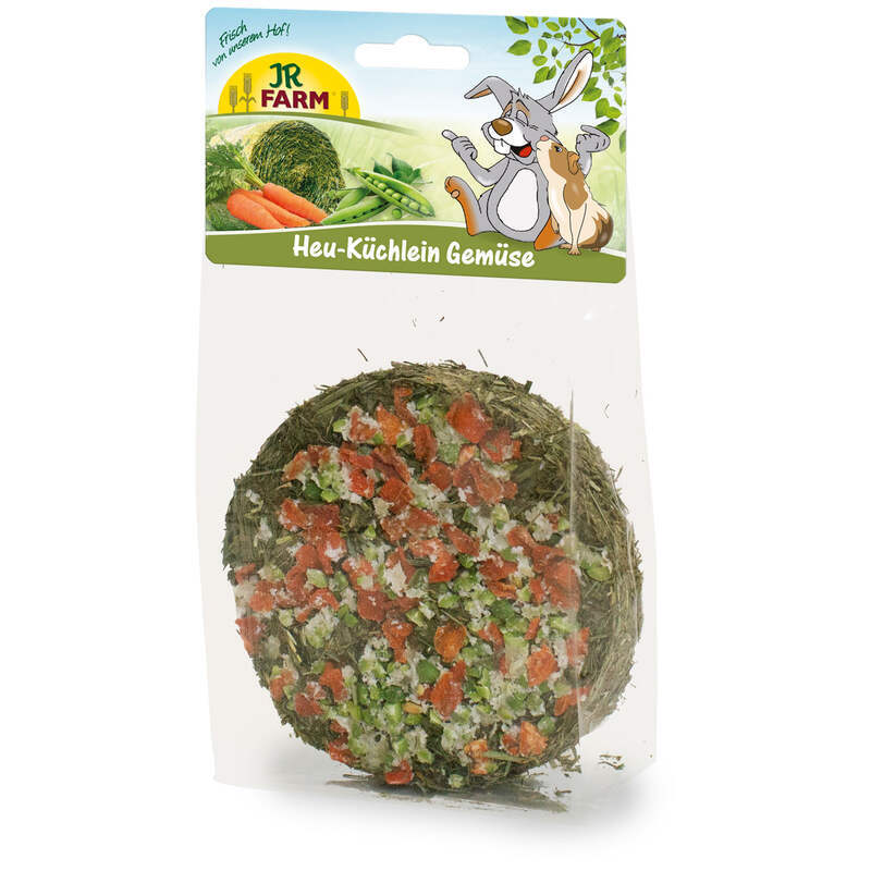JR Farm (Джиэр Фарм) Hay-Cake Vegetables - Лакомство с овощами для карликовых кроликов и грызунов (75 г) в E-ZOO