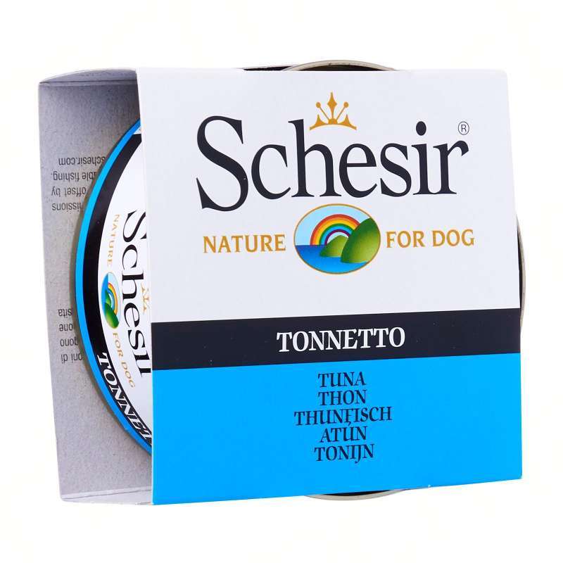 Schesir (Шезір) Tuna - Консервований корм з тунцем для дорослих собак (шматочки в желе) (150 г) в E-ZOO