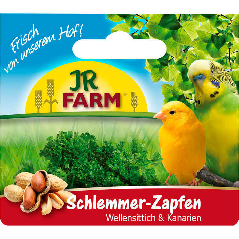 JR Farm (Джиэр Фарм) Birds Tasty Cone Budgerigars & Canaries – Шишка с семечками, орехами, овощами, травами для попугаев и канареек (120 г) в E-ZOO