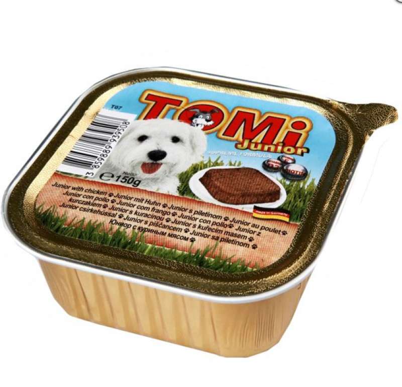 TOMi (Томи) Junior - Консервированный корм с мясом курицы для щенков (150 г) в E-ZOO