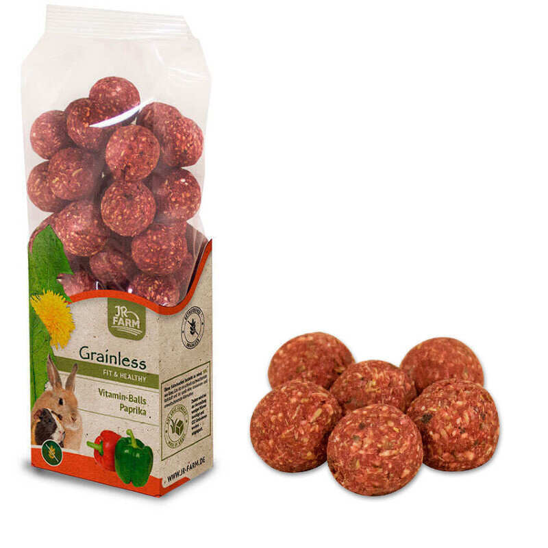JR Farm (Джиэр Фарм) Grainless Health Vitamin-Balls Pepper – Лакомство беззерновое витаминные шарики с паприкой для грызунов (150 г) в E-ZOO