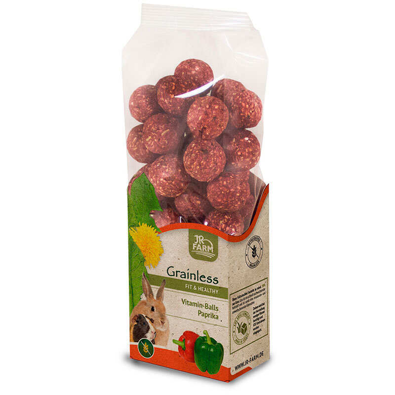 JR Farm (Джиер Фарм) Grainless Health Vitamin-Balls Pepper – Ласощі беззернові вітамінні кульки з паприкою для гризунів (150 г) в E-ZOO
