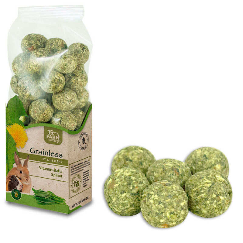 JR Farm (Джиер Фарм) Grainless Health Vitamin-Balls Spinach – Ласощі беззернові вітамінні кульки зі шпинатом для гризунів (150 г) в E-ZOO