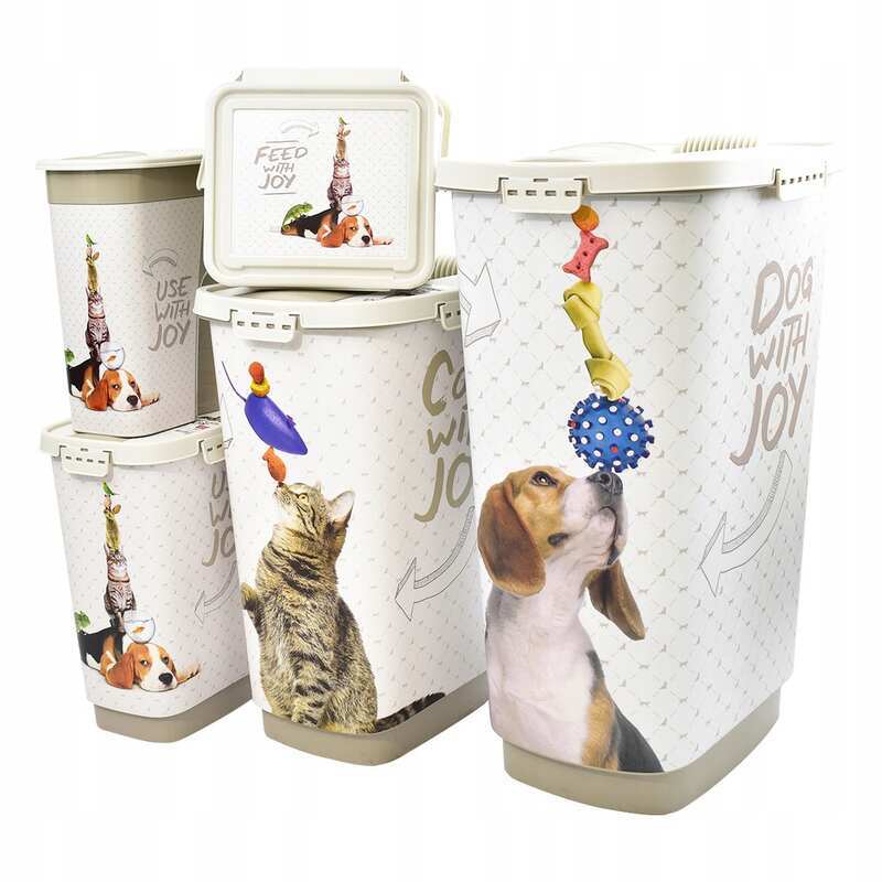 Rotho MyPet (Рото МайПет) Food Box Cody - Контейнер для зберігання сухого корму котів та собак (капучино) (50 л + Scoop) в E-ZOO
