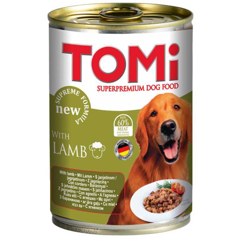 TOMi (Томі) Lamb - Консервований корм з м'ясом ягняти для собак (400 г) в E-ZOO