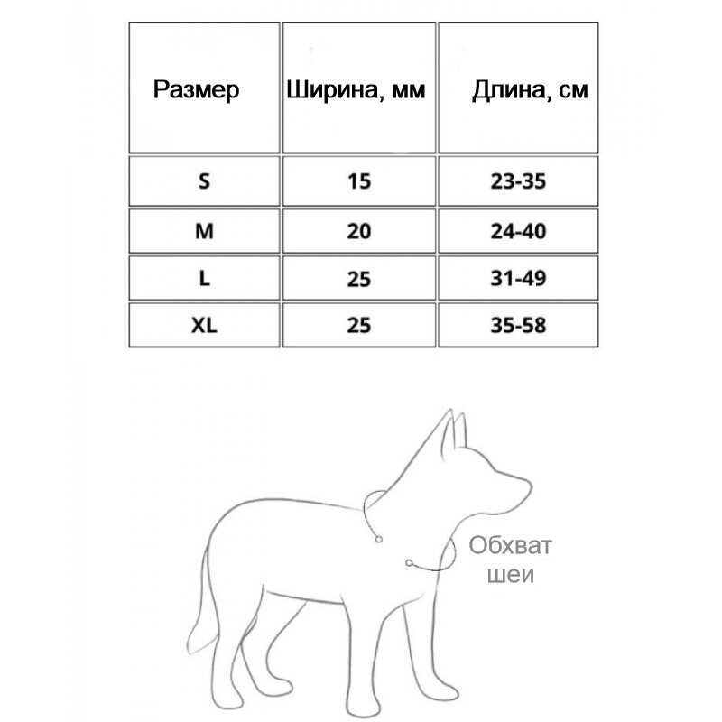Collar (Коллар) WAUDOG Nylon - Ошейник для собак с рисунком "Смелость", QR паспортом и пластиковой пряжкой-фастекс, нейлоновый (1,5х23-35 см) в E-ZOO