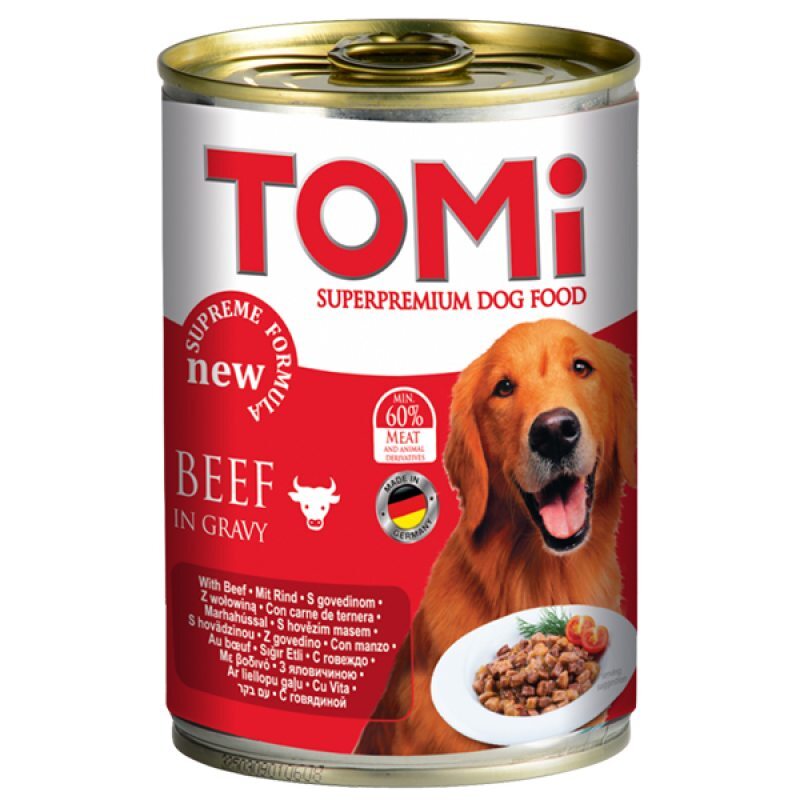 TOMi (Томі) Beef - Консервований корм з яловичиною для собак (400 г) в E-ZOO