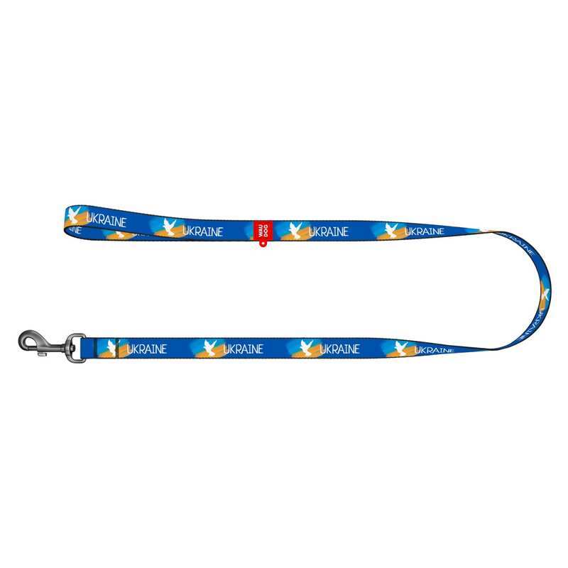 Collar (Коллар) WAUDOG Nylon - Поводок для собак с рисунком "Флаг", нейлоновый (1,5х122 см) в E-ZOO