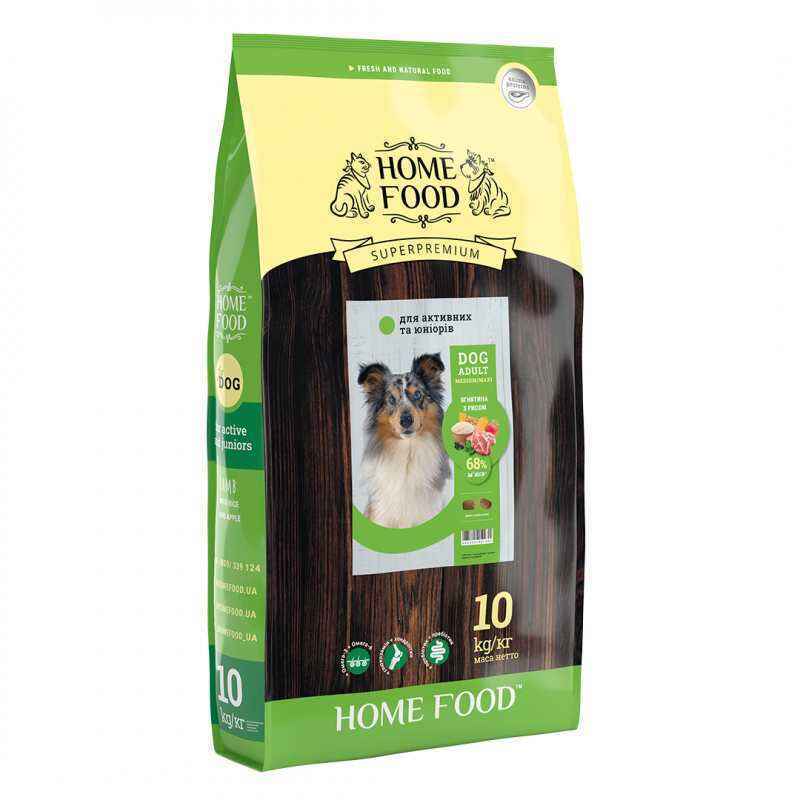 Home Food (Хоум Фуд) Adult Medium/Maxi - Сухой корм «Ягненок с рисом» для взрослых активных собак и юниоров средних и крупных пород (10 кг) в E-ZOO