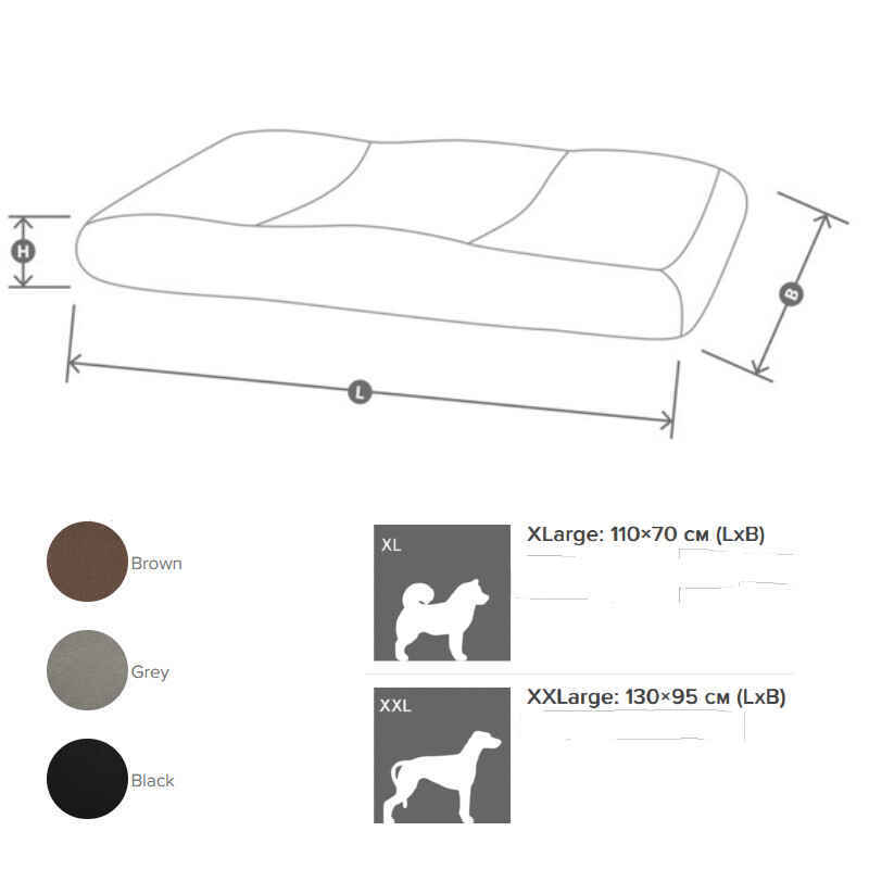 Noble Pet (Нобл Пет) Bernard - Двосторонній матрац для собак середніх та великих порід (110х70 см) в E-ZOO
