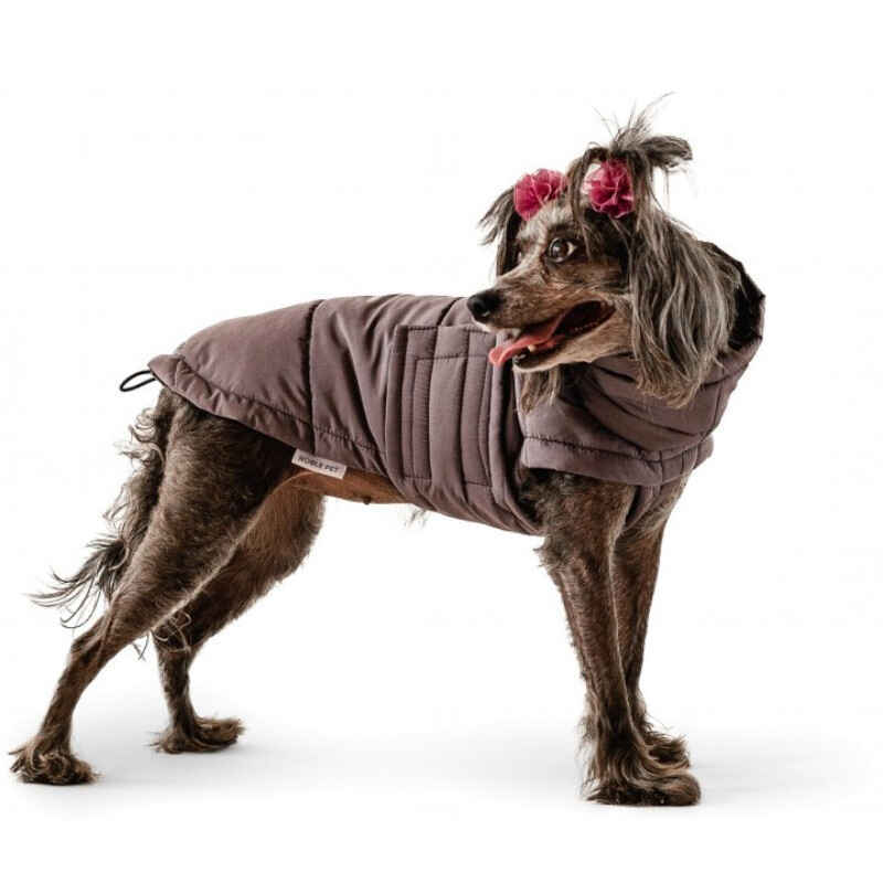 Noble Pet (Нобл Пет) Bobby - Куртка-пуховик для собак (сіро-фіолетовий) (M (30-32 см)) в E-ZOO