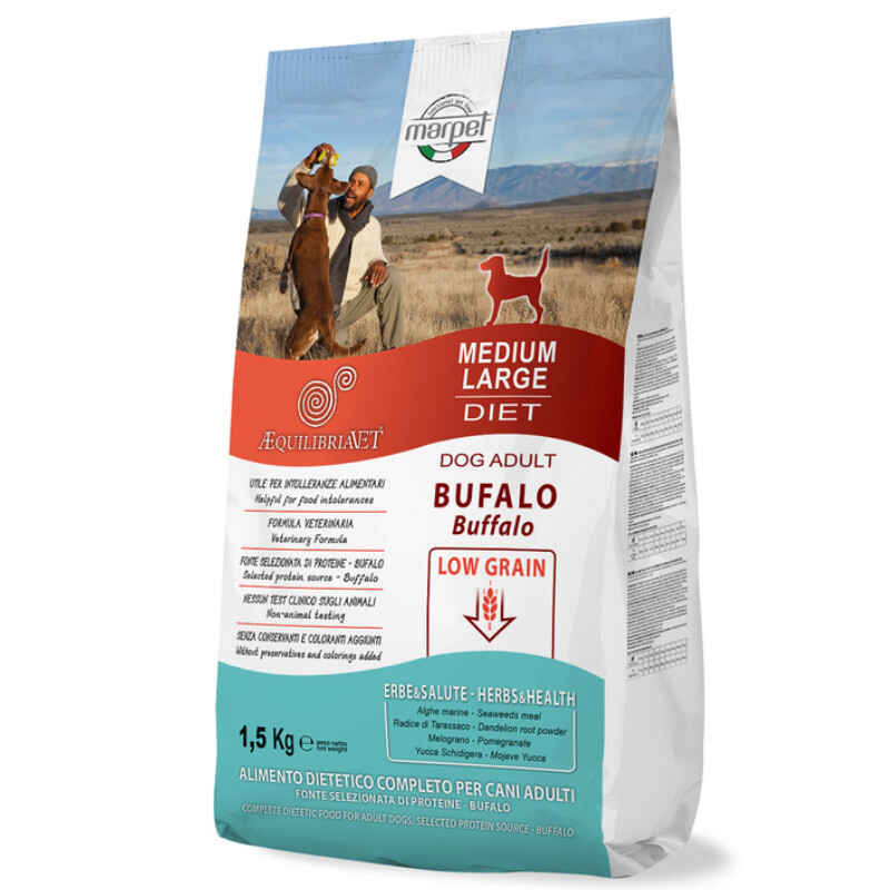 Marpet (Марпет) AequilibriaVET Low Grain Adult Medium/Large Buffalo - Сухий корм з м'ясом буйвола для дорослих собак середніх та великих порід (1,5 кг) в E-ZOO