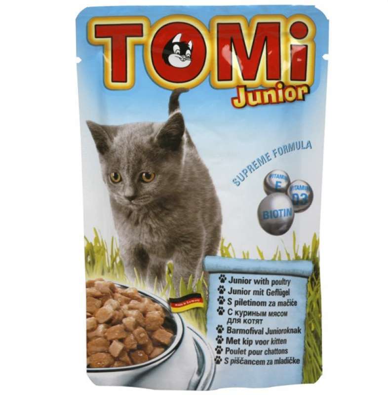 TOMi (Томи) Junior with Poultry - Пауч с мясом домашней птицы для котят (100 г) в E-ZOO