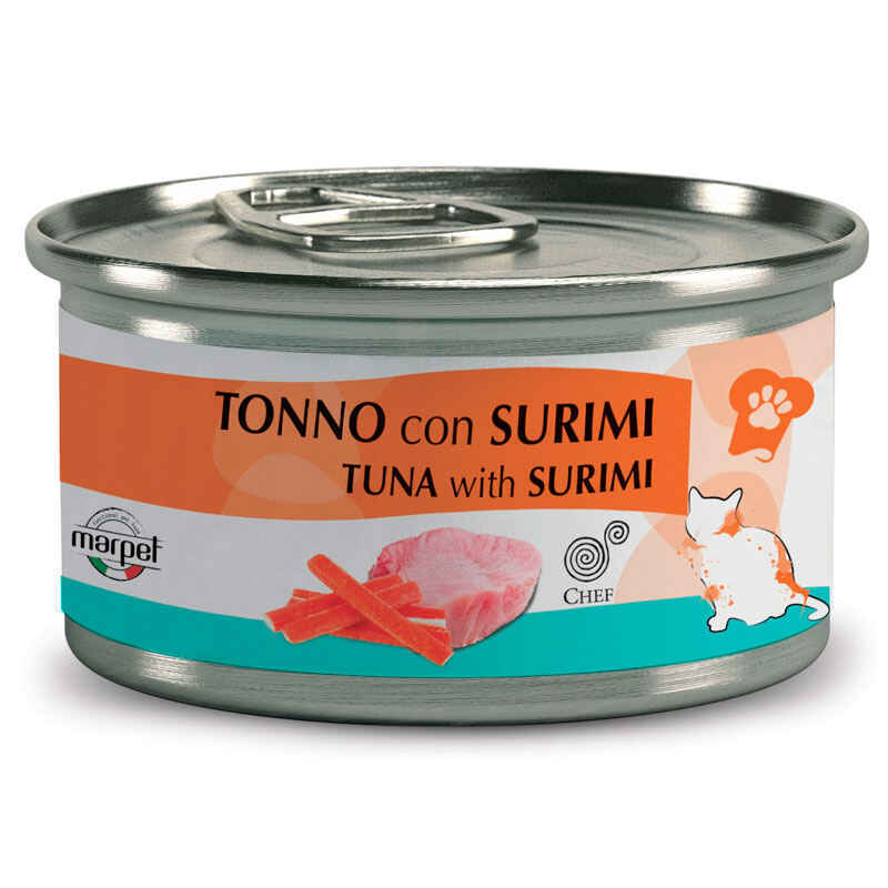 Marpet (Марпет) Chef Tuna & Surimi – Дополнительный консервированный корм с тунцом и сурими для кошек (80 г) в E-ZOO