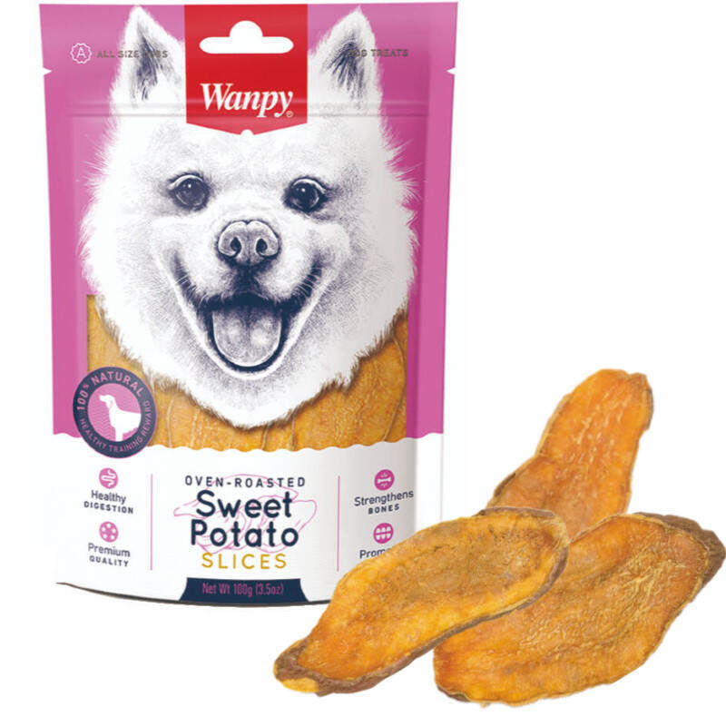 Wanpy (Ванпі) Sweet Potato Slices - Ласощі скибочки запеченої солодкої картоплі для собак (100 г) в E-ZOO