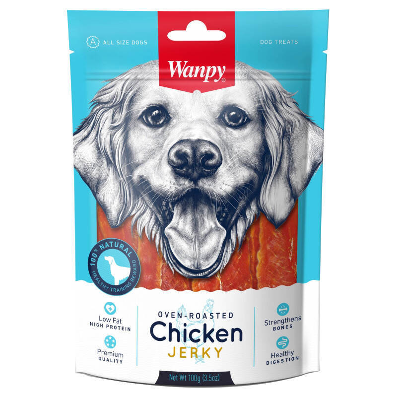 Wanpy (Ванпі) Chicken Jerky - Філе курки в'ялене для собак (100 г) в E-ZOO