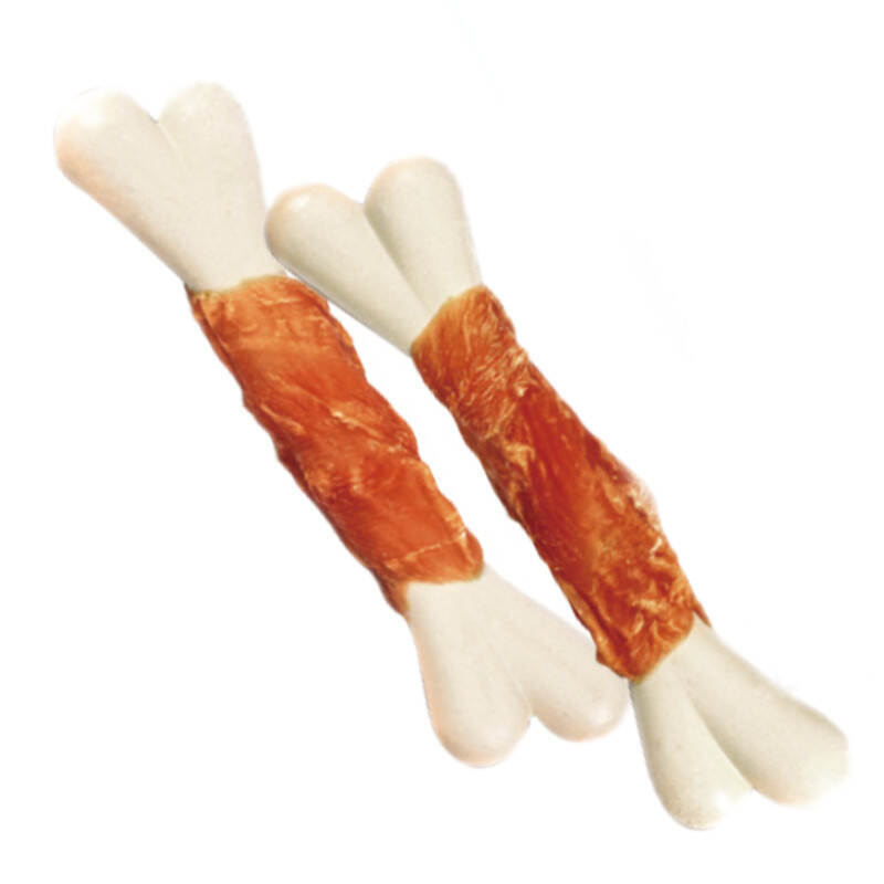 Wanpy (Ванпі) Chicken Jerky & Calcium Bone Twists - Ласощі кісточки з в'яленою куркою та збагачені кальцієм для собак (100 г) в E-ZOO