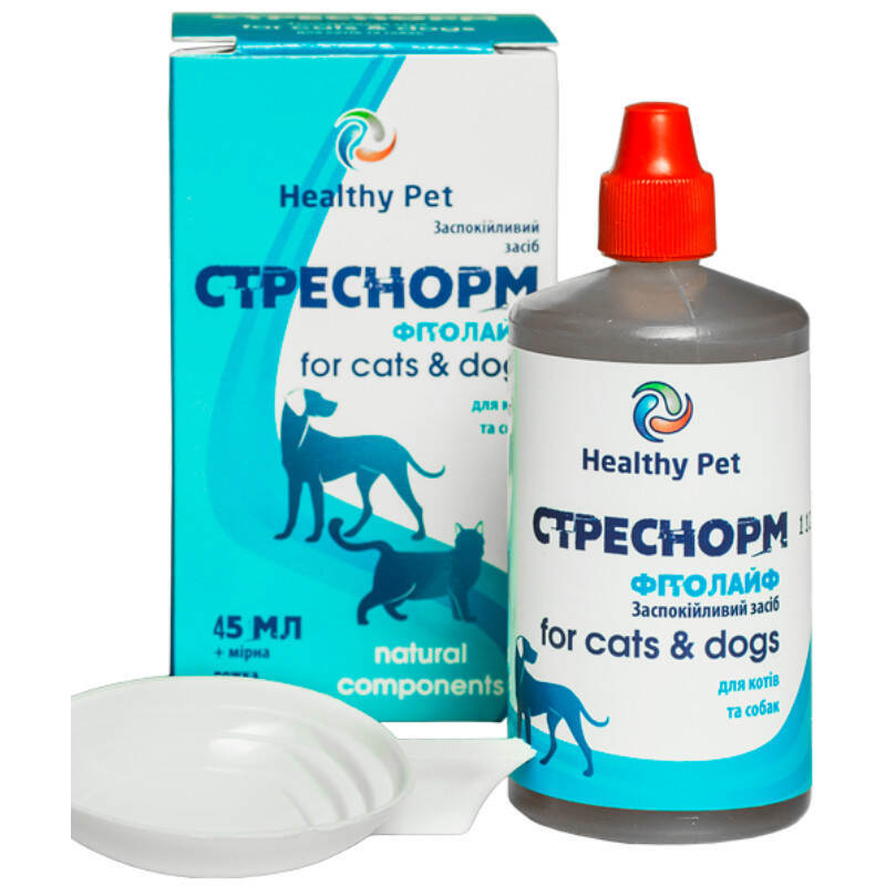 Healthy Pet (Хэлси Пет) Стреснорм - Успокоительное средство для собак и кошек в форме суспензии (45 мл) в E-ZOO