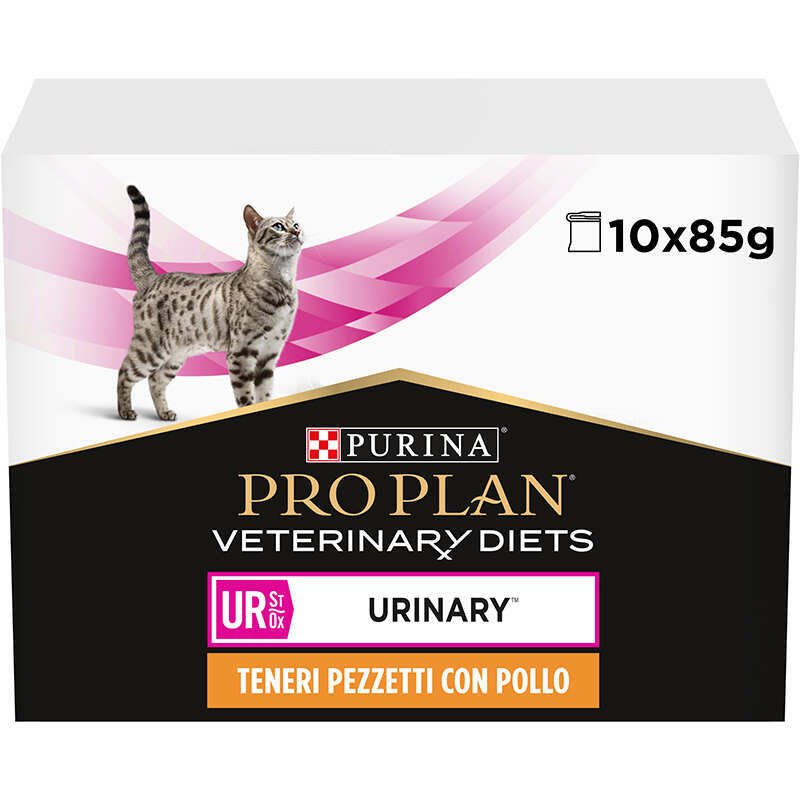 Pro Plan Veterinary Diets (Про План Ветеринарі Дієтс) UR St/Ox Urinary Chicken - Консервований корм з куркою для розчинення та зменшення утворення струвітних каменів у котів (10х85 г) в E-ZOO