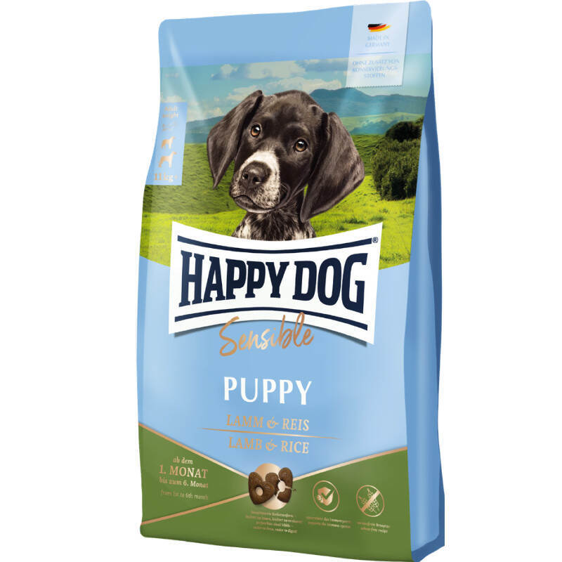 Happy Dog (Хеппи Дог) Baby Lamb & Rice - Сухой безглютеновый корм с ягненком для щенков средних и крупных пород собак в возрасте от 4 недель до 6 месяцев (10 кг) в E-ZOO
