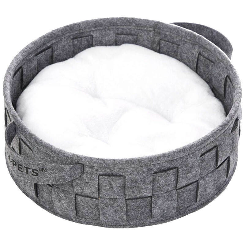 M-Pets (М-Петс) Eco Basket – Эко-лежак из войлока со съёмной подушкой для собак мелких пород и котов (40х40х15 см) в E-ZOO