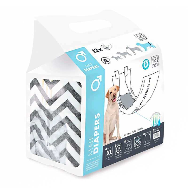 M-Pets (М-Петс) Diapers-Male Dog - Подгузники гигиенические для кобелей (XL / 20-81 см) в E-ZOO