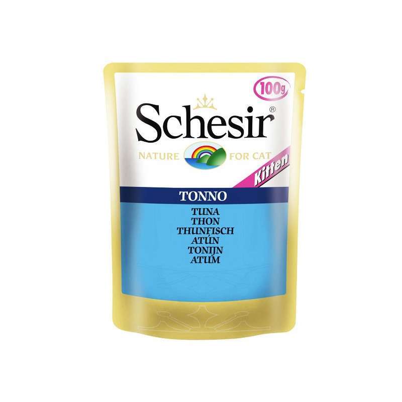Schesir (Шезір) Tuna Kitten - Консервований корм з тунцем для кошенят (шматочки в желе) (100 г) в E-ZOO