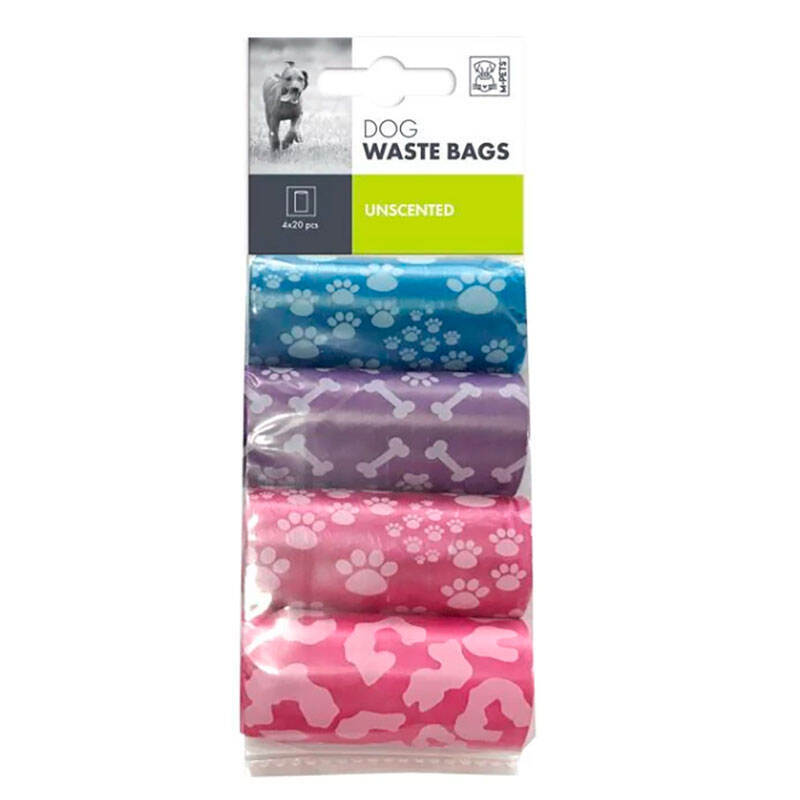 M-Pets (М-Петс) Dog Waste Bags - Набор пакетов разноцветных для уборки за собакой (8х20 шт.) в E-ZOO