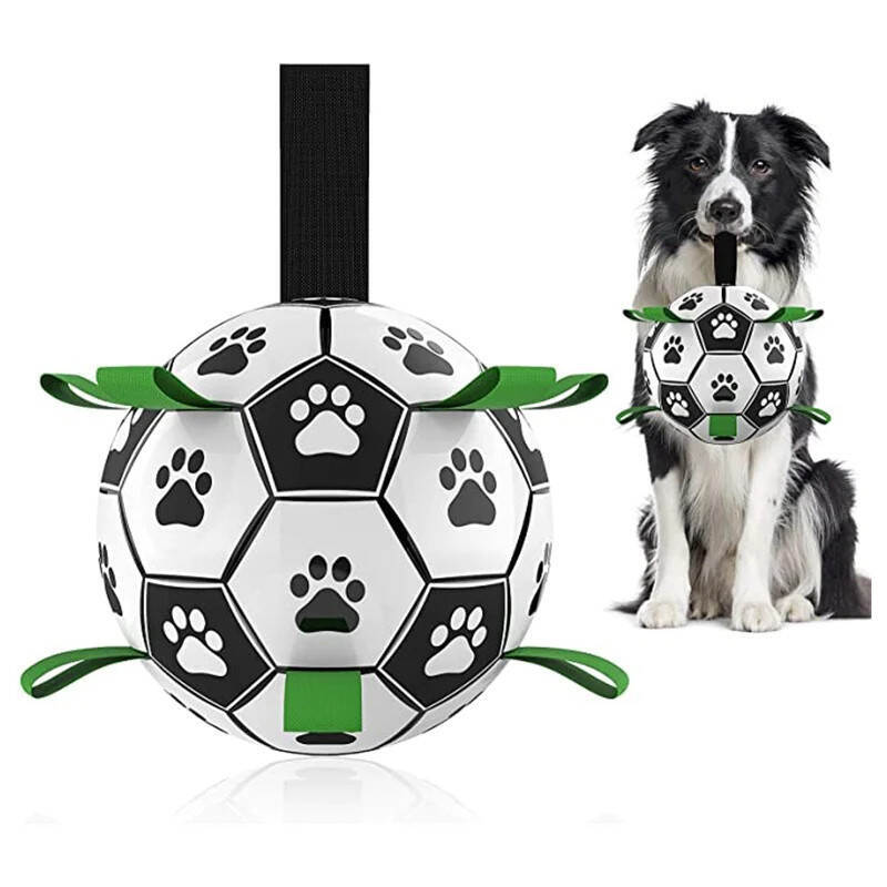 M-Pets (М-Петс) Soccer Ball – Футбольний м'яч для собак із нейлоновими язичками (Комплект) в E-ZOO