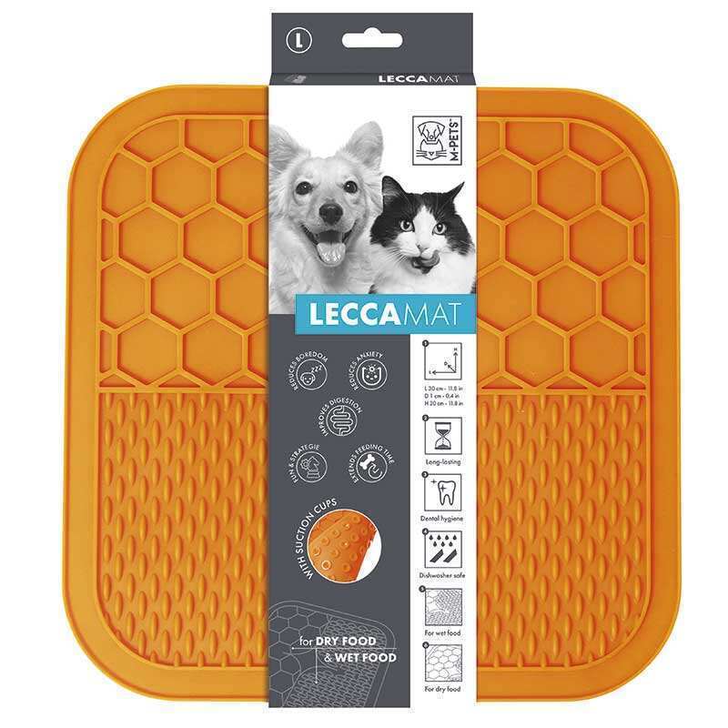M-Pets (М-Петс) Lecca Mat - Лекка-мат, що не ковзає для повільного годування собак та котів (L (30x30x1 см)) в E-ZOO