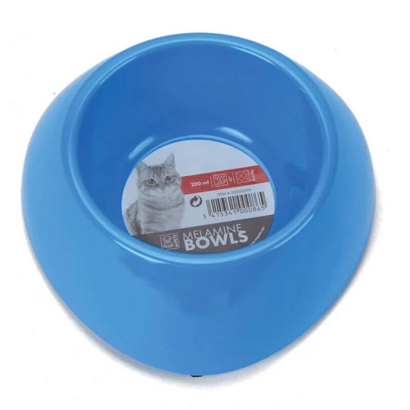 M-Pets (М-Петс) Melamine Single Round Bowl - Одинарна кругла меламінова миска для котів та собак дрібних порід (200 мл) в E-ZOO